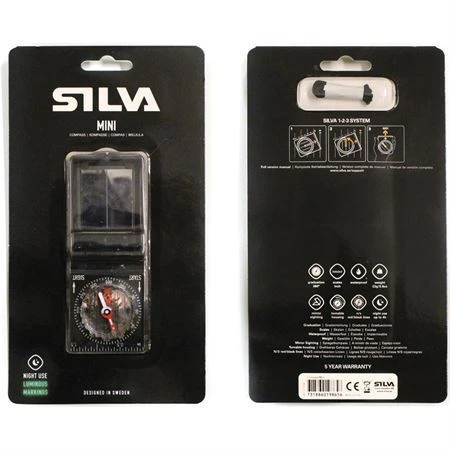 Silva 544915 1.6" X 2.2" X 0 1/2 Inch Mini Waterproof Compass 4 Silva 544915 1.6" X 2.2" X 0 1/2 Inch Mini Waterproof Compass - Image 2