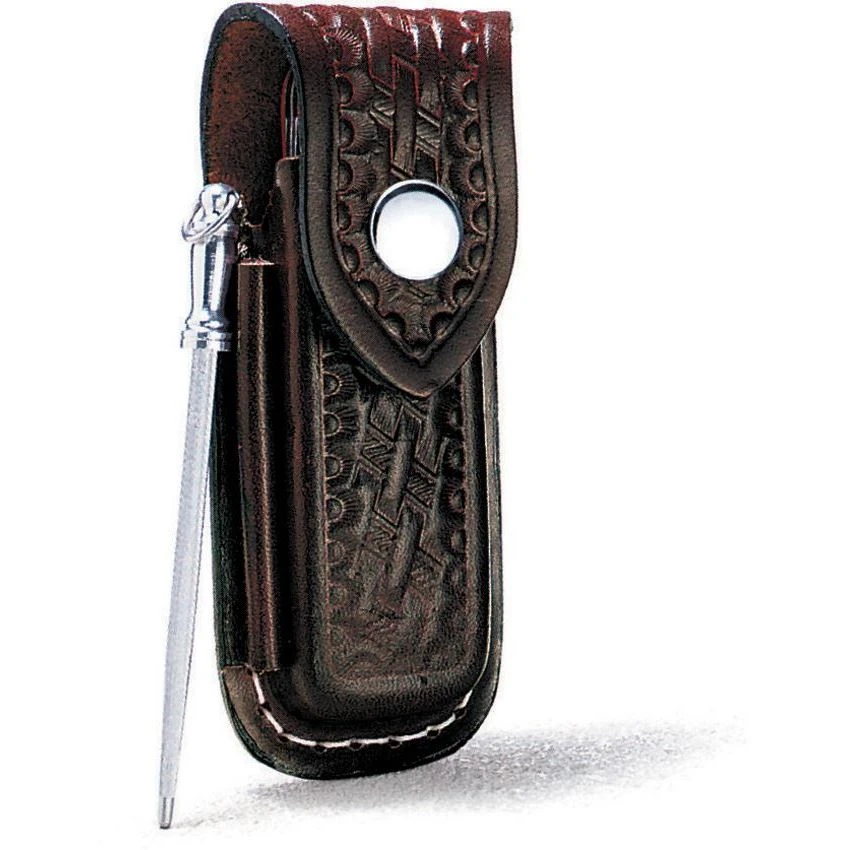 Swiss Army 4109914 Medium Zermatt Belt Knife Pouch With Brown Basketweave Leather Construction 3 Swiss Army 4109914 Medium Zermatt Belt Knife Pouch With Brown Basketweave Leather Construction