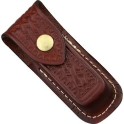 Swiss Army 4109915 Large Zermatt Belt Knife Pouch With Brown Basketweave Leather Construction