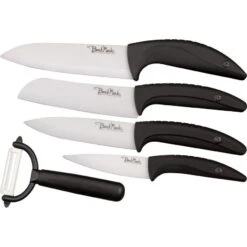 Benchmark K022 Five Piece Ceramic Kitchen Set With Rubber Handle
