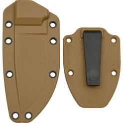 ESEE 40CBC Model 3 Sheath With Molded Coyote Brown Zytel Construction & Boot Clip