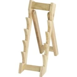 China Made MI163 Countertop Display Stand With Light Brown Wood Construction