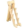 China Made MI189 Knife Display Stand With Light Finish Wood Construction