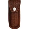Sheath SH1092 Folding Knife Belt Sheath With Dark Brown Leather Embossed Basketweave Design -Buck Knives || TOPS Knives || Dexter Shop 183862 183891