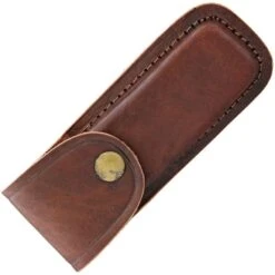 Pakistan 33235 Belt Sheath Folding Knife With Brown Leather Construction
