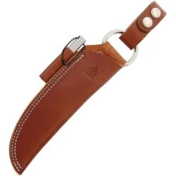 TOPS Knives TOPS SHLBUSHBRN Bushcraft Fixed Blade Sheath Brown Leather With Fire Starter