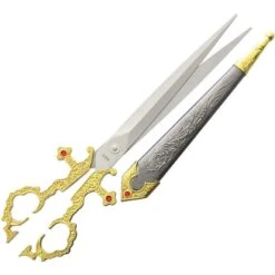 China Made 100554GD Gold Renaissance Scissor With Gold Aluminum Handle