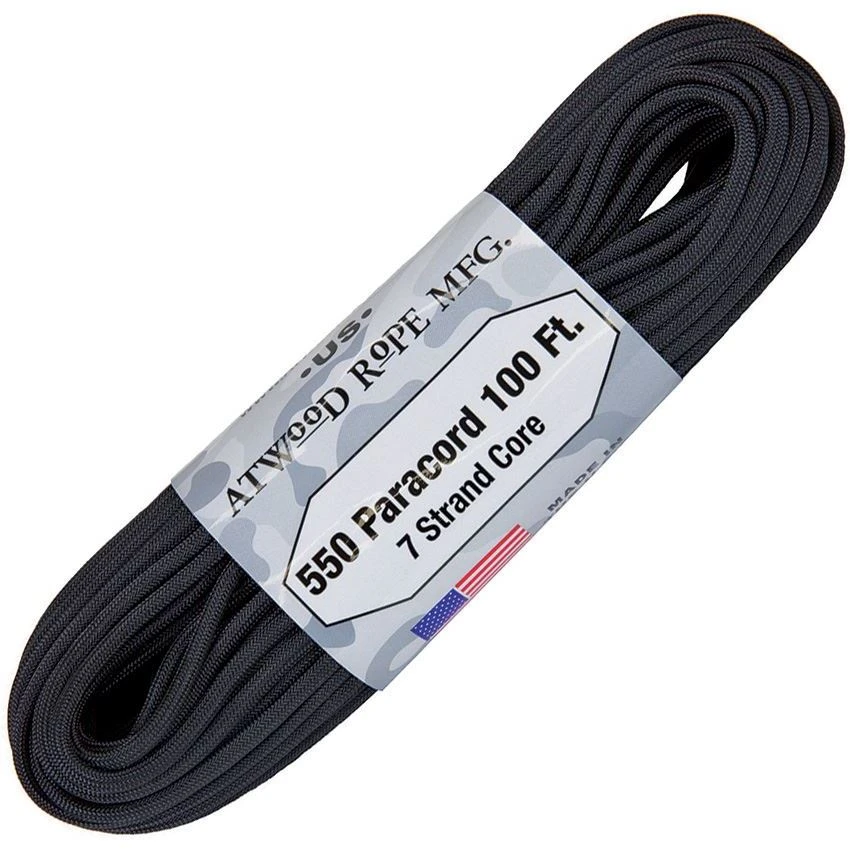 Atwood 1215H Parachute 100 Ft Cord - Black 3 Atwood 1215H Parachute 100 Ft Cord - Black