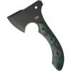 BucknBear 10054AX Tactical Army Hatchet Black Finish Cutting Edge Axe With Black And Green Wood Handle -Buck Knives || TOPS Knives || Dexter Shop 223545 223549