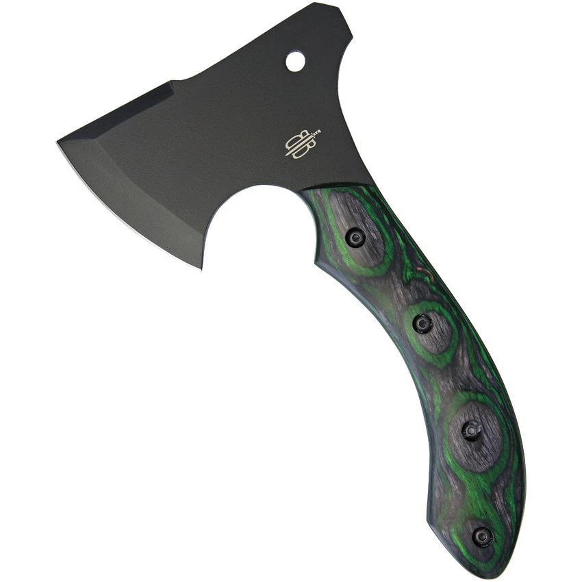 BucknBear 10054AX Tactical Army Hatchet Black Finish Cutting Edge Axe With Black And Green Wood Handle 3 BucknBear 10054AX Tactical Army Hatchet Black Finish Cutting Edge Axe With Black And Green Wood Handle