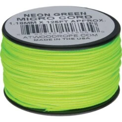 Atwood 1284 Neon Green Micro Cord With Nylon Construction - 125Ft